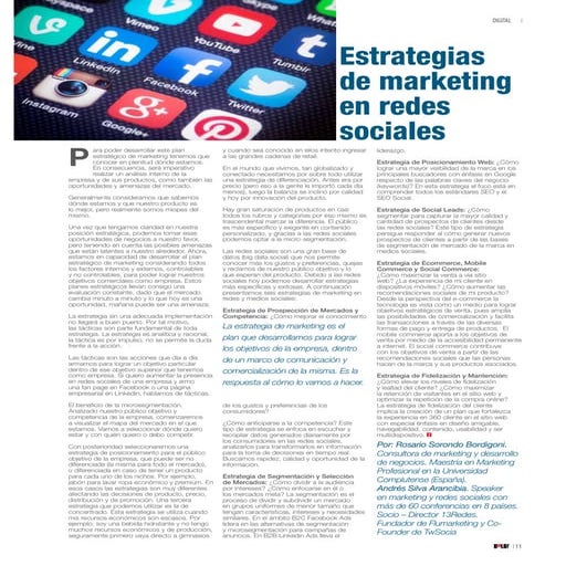 Estrategias de Marketing en Redes Sociales. Revista BulB agosto 2016. Por Rosario Sorondo Bordigoni y Andrés Silva Arancibia