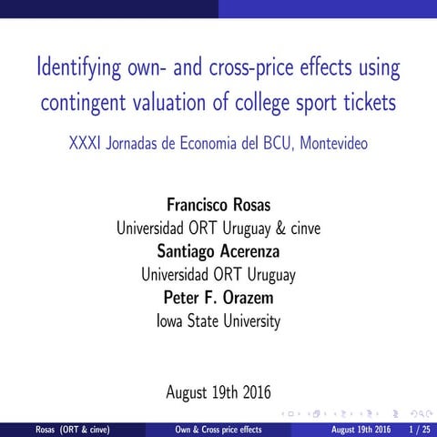 Identifying own- and cross-price eects using contingent valuation of college...
