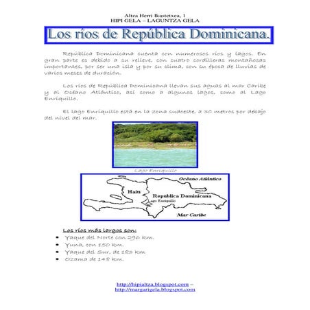 Ríos de República Dominicana. | PDF