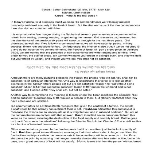 Curse – What is the real curse?