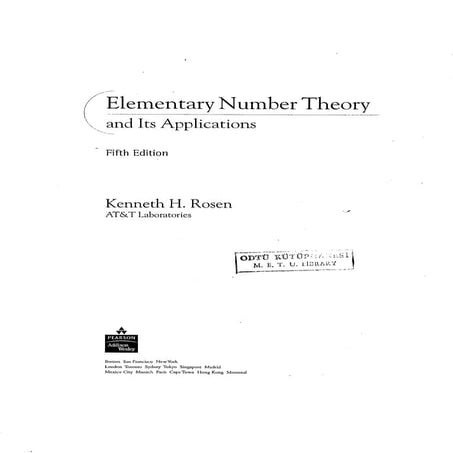 Rosen, K. - Elementary Number Theory and Its Application, 5th ed.pdf