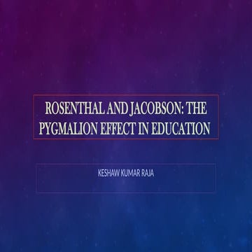 The pygmalion effect | PPTX