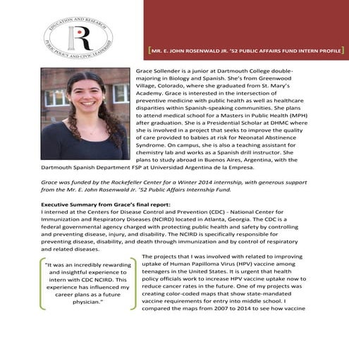 Rosenwald grace sollender profile (Rosenwald) | PDF