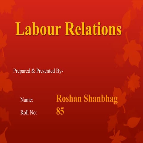 Labour Relations