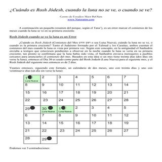 Calendario Hebreo - Lunar