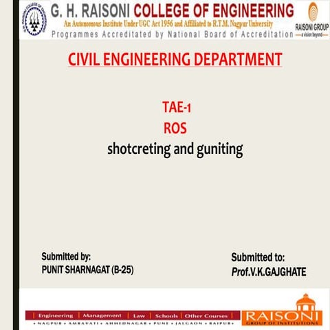 shotcreting and guniting ppt