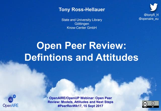 Open Peer Review: Defintions and Attitudes