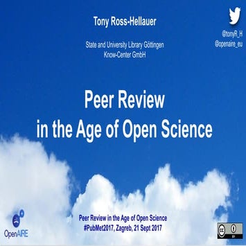 Peer Review in the Age of Open Science