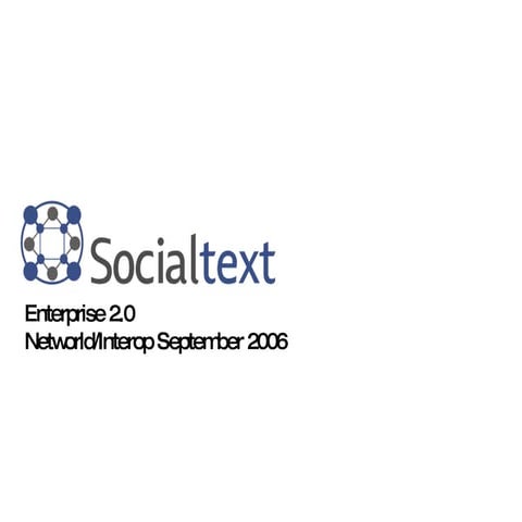 Ross Mayfield's Enterprise 2.0 Keynote at Interop