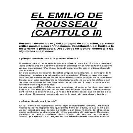 Rosseau, el emilio