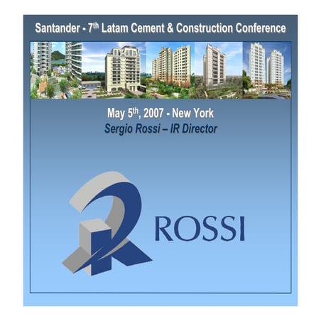 Apresentação da Reunião Pública com Analistas e Investidores 2007