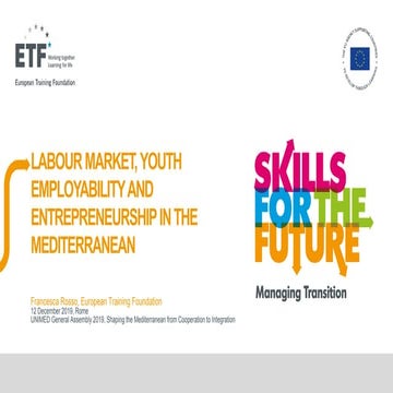 Francesca Rosso, Labour Market Specialist, Operations Department, European Training Foundation, (ETF)