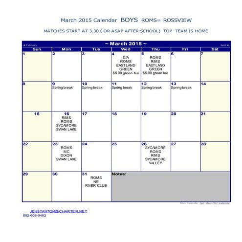 Rossview golf boys march 2015-calendar (8)