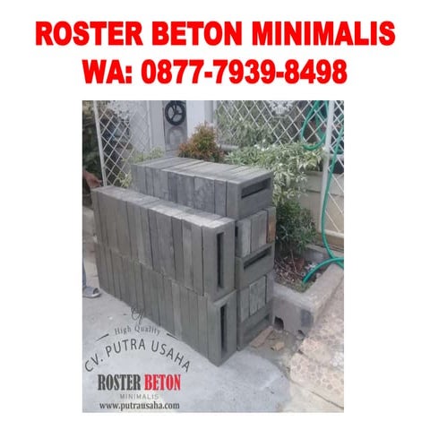 Roster beton minimalis lubang angin-ventilasi-loster batu malang ...