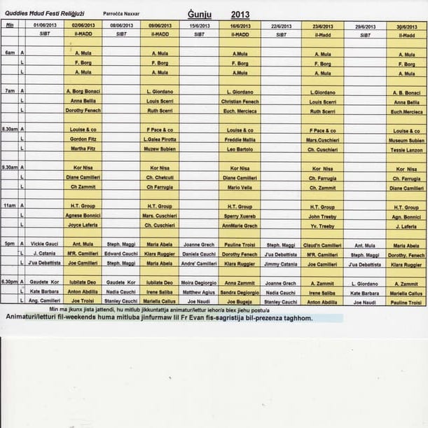 Roster june '13 | PDF