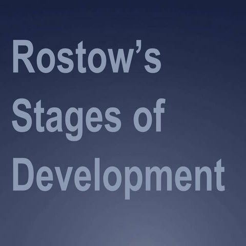 Rostow's stages of development