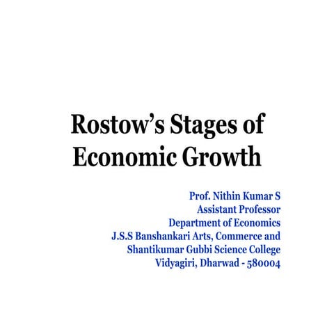 Rostow's Stages of Economic  Growth.pptx