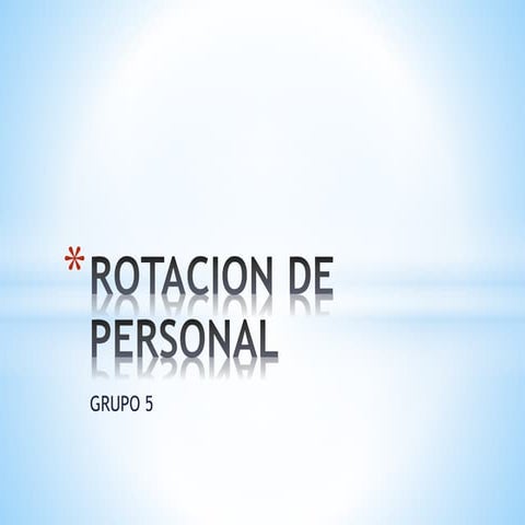 Rotacion de personal | PPTX