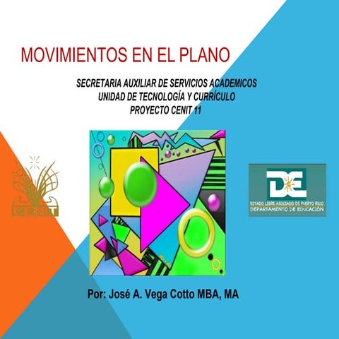 Rotacion relfexion y traslacion con plan digitalizado