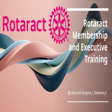 Rotaract Membership and Executive Training