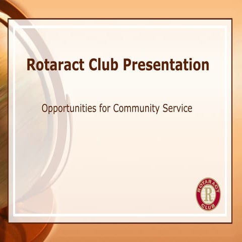 Rotaract presentation   5-1-10