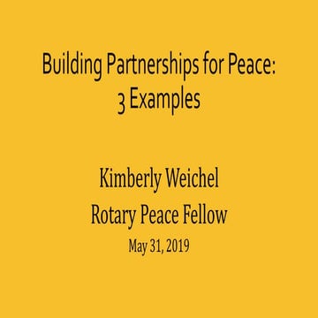 Building partnerships for peace