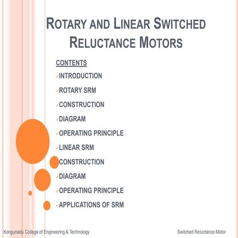 Rotary and linear switched reluctance motors