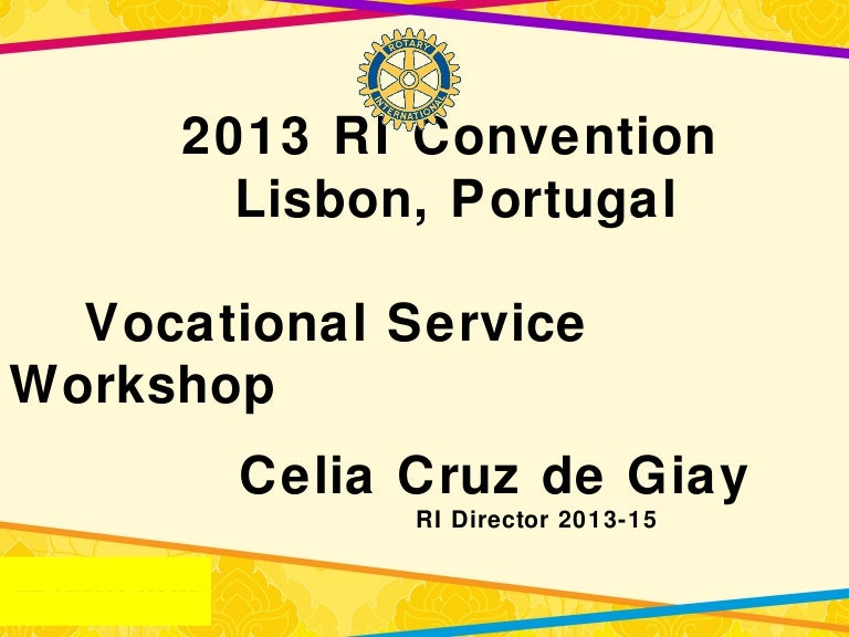 Bringing Vocational Service to Life Rotary Code of Conduct