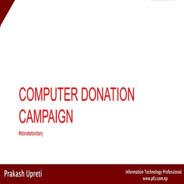 Rotary Computer Donation Proposal | PPTX