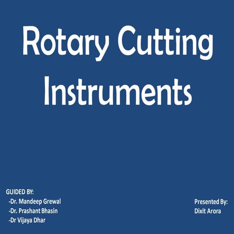Dental burs | PPTX