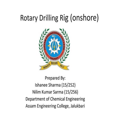 Rotary drilling rig (onshore)
