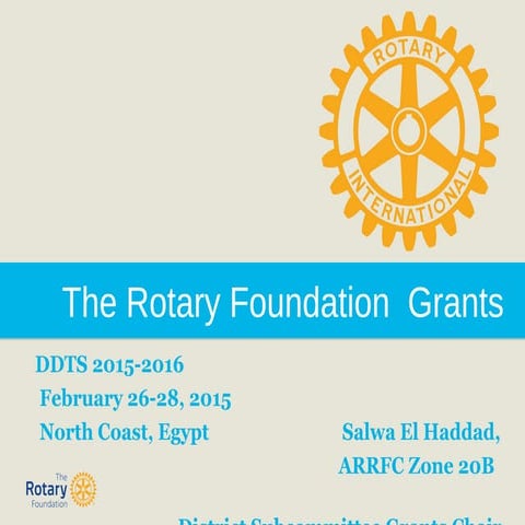 Rotary foundation grants by PP Salwa El Haddad