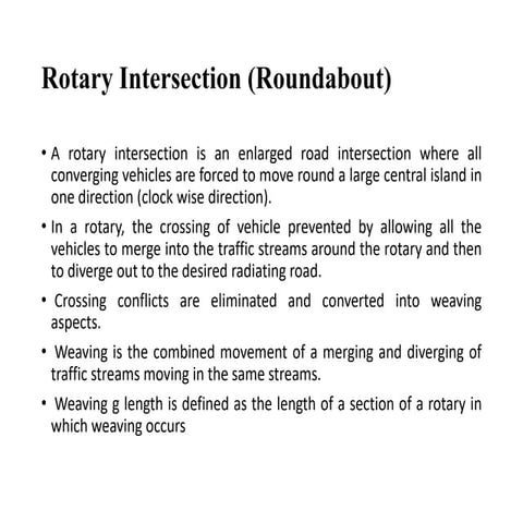 Rotary Intersection in traffic engineering.pptx