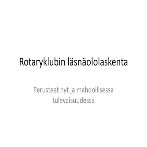 Rotaryklubin läsnäololaskentamenetelmä