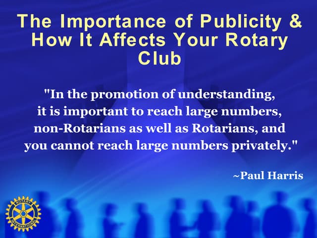How To Promote Your Rotary Club