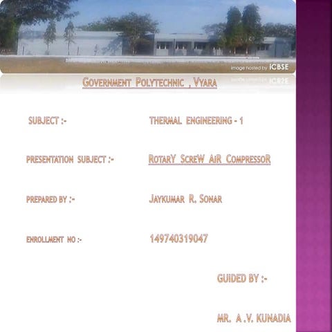 Rotary screw air compressor