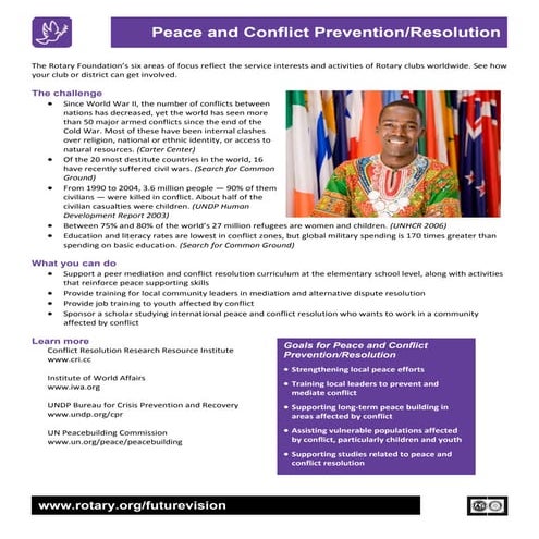 Rotary's Six Areas Of Focus