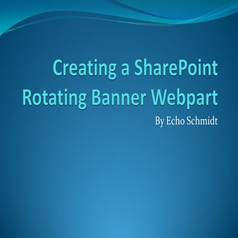 Rotating Banner in SharePoint with a DataView Webpart