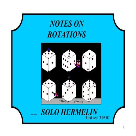 Rotation in 3d Space: Euler Angles, Quaternions, Marix Descriptions