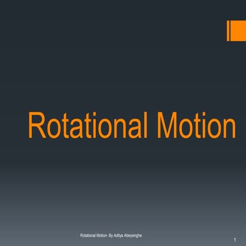 Rotational motion