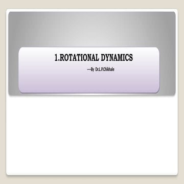 Comprehensive Overview of Rotational Dynamics and Circular Motion ...