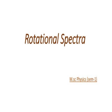 Rotational spectra   