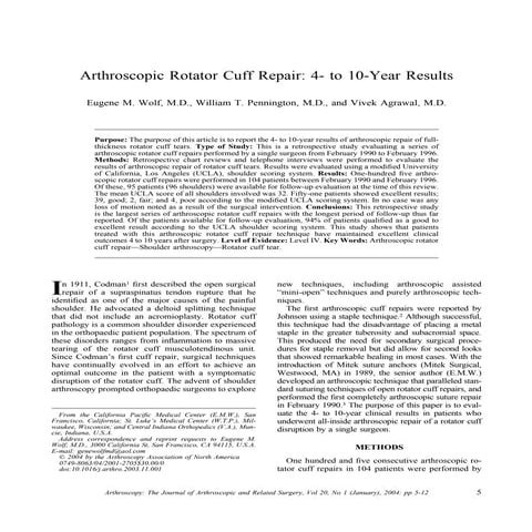Modified Mason-Allen Technique For Rotator Cuff Repair | PDF