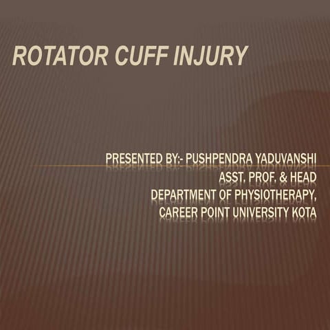 Rotator cuff injury