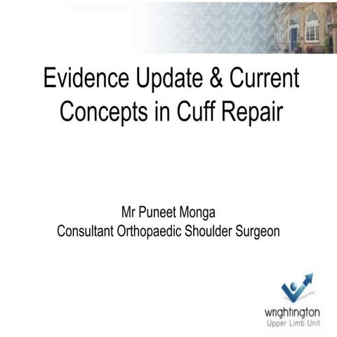 Rotator cuff evidence update