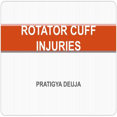 Rotator cuff injuries