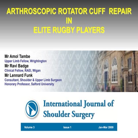 Rotator cuff Repair in Rugby 2015 funk