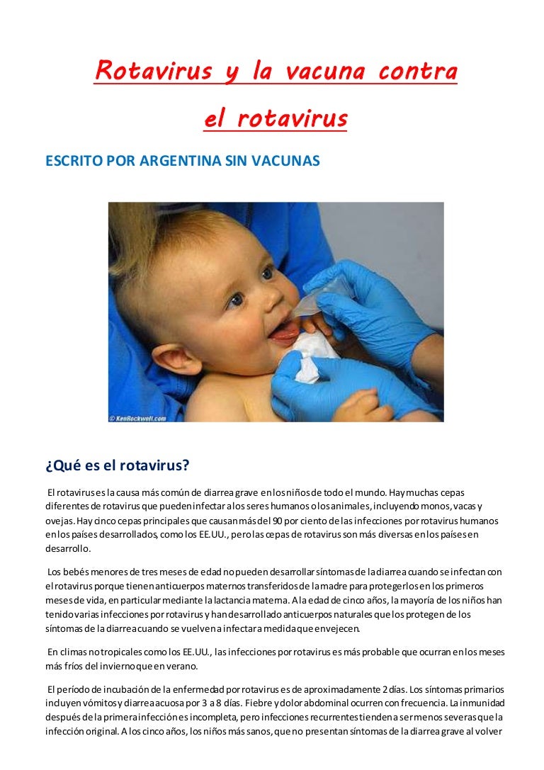 Rotavirus y la vacuna contra el rotavirus