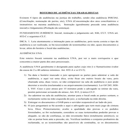 Roteiro simples para audiências trabalhistas (1)