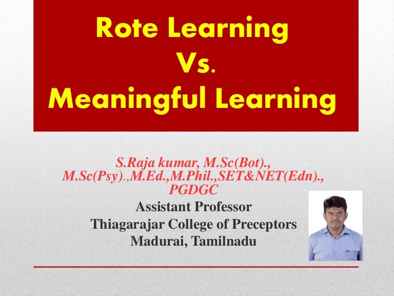 From Rote Learning To Meaningful Learning Rote To Real Learning Butterfly Edufields